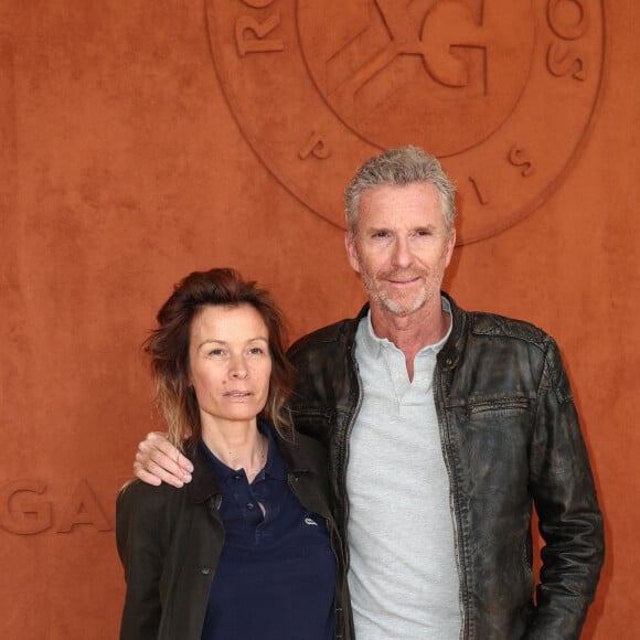 Denis Brogniart et sa femme Hortense Brogniart - Célébrités dans le village des internationaux de France de tennis de Roland Garros à Paris, France, le 6 juin 2019. © Jacovides-Moreau/Bestimage 