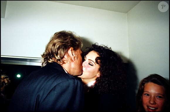 Johnny Hallyday et Linda Hardy en 1995