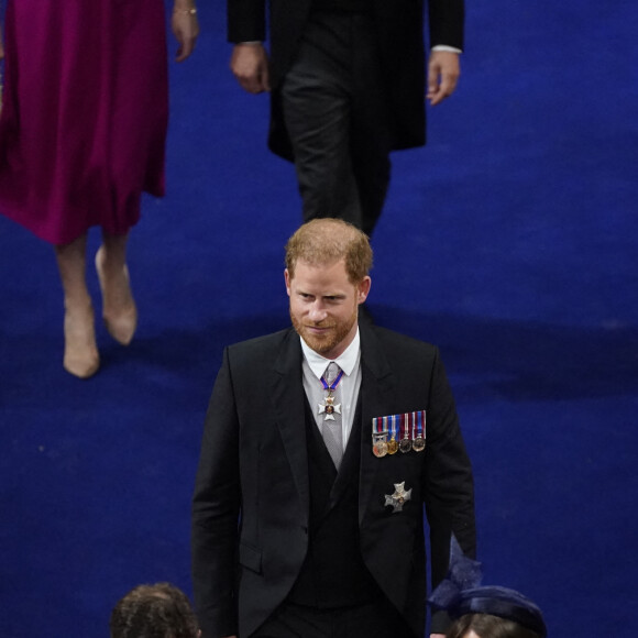 Le prince Harry, duc de Sussex - Les invités à la cérémonie de couronnement du roi d'Angleterre à l'abbaye de Westminster de Londres, Royaume Uni, le 6 mai 2023. 