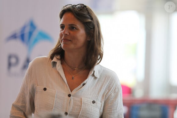 Laure Manaudou assiste aux championnats de France Élites en grand bassin de natation à Rennes, France, le 15 juin 2023. © Mickael Chavet/Zuma Press/Bestimage 