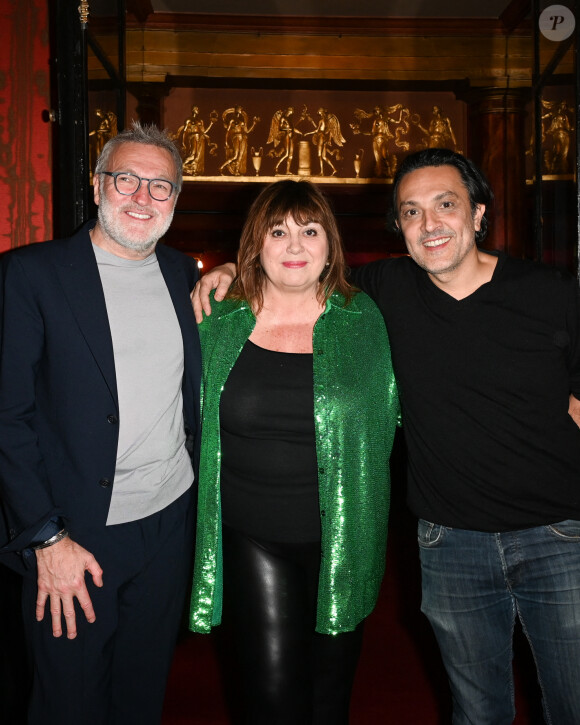 Exclusif - Laurent Ruquier, Michèle Bernier et Olivier Sitruk - 100e de la pièce "Je préfère qu'on reste ensemble" au Théâtre des Variétés à Paris le 12 janvier 2023. © Coadic Guirec/Bestimage