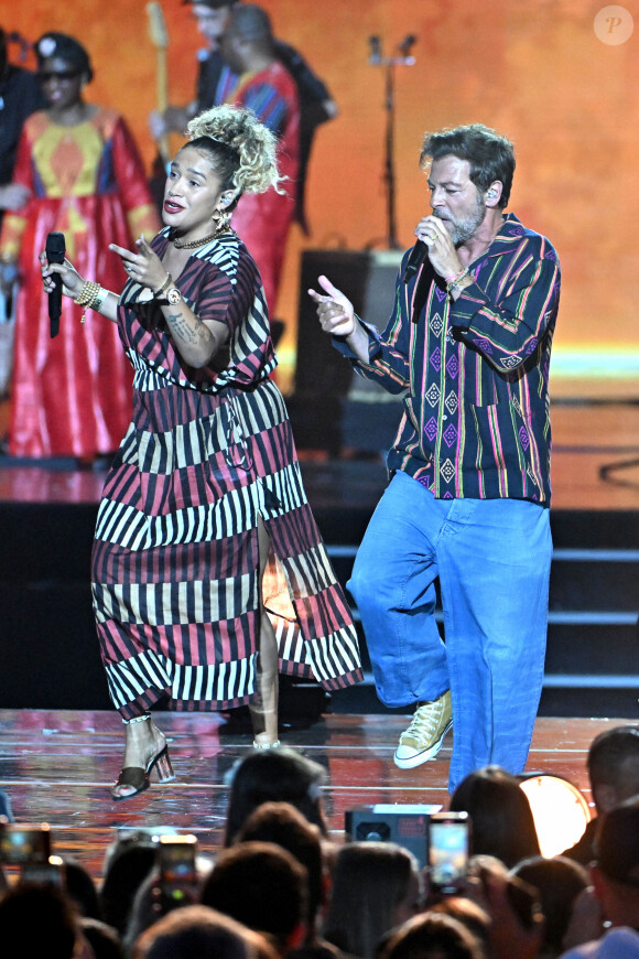 Exclusif - Christophe Maé et Ceuzani - Enregistrement de l'émission "La chanson de l'année" dans les Arènes de Nîmes, diffusée le 17 juin sur TF1. © Bruno Bebert-Christophe Clovis / Bestimage