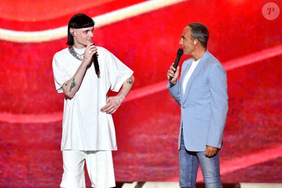 Exclusif - Aime Simone et Nikos Aliagas - Enregistrement de l'émission "La chanson de l'année" dans les Arènes de Nîmes, diffusée le 17 juin sur TF1. © Bruno Bebert-Christophe Clovis / Bestimage