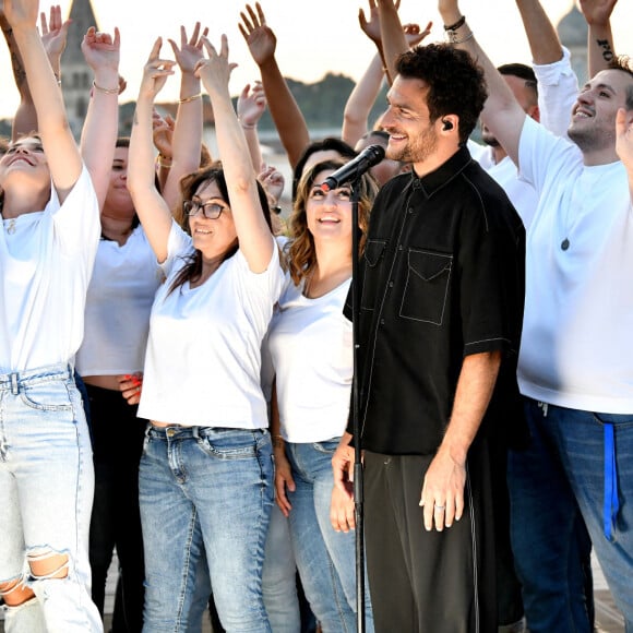 Exclusif - Amir Haddad - Enregistrement de l'émission "La chanson de l'année" dans les Arènes de Nîmes, présentée par N.Aliagas et diffusée le 17 juin sur TF1 © Bruno Bebert-Christophe Clovis / Bestimage 