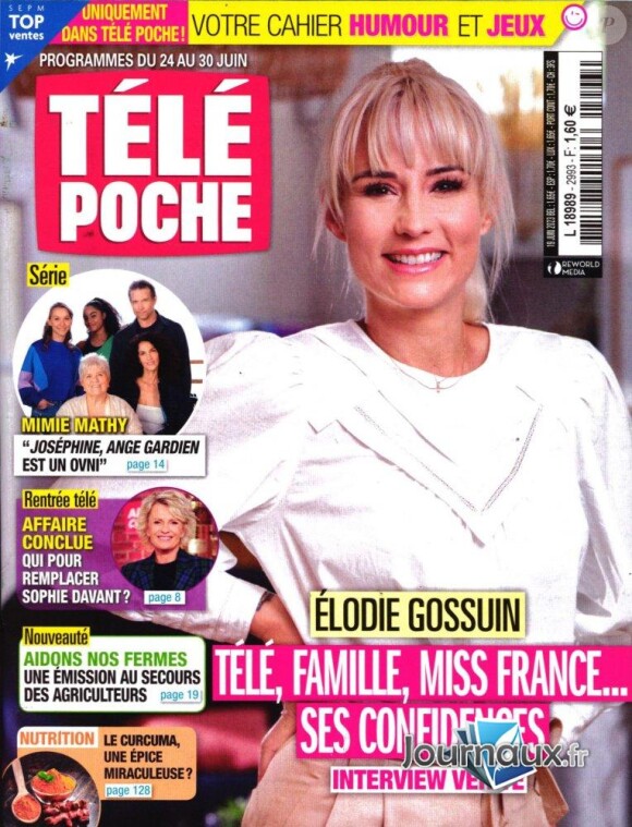 Elodie Gossuin en couverture de Télé Poche ce 19 juin 2023.