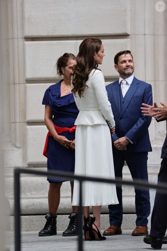 Catherine (Kate) Middleton, princesse de Galles, arrive à la réouverture de la National Portrait Gallery à Londres, Royaume-Uni, le 20 juin 2023. 