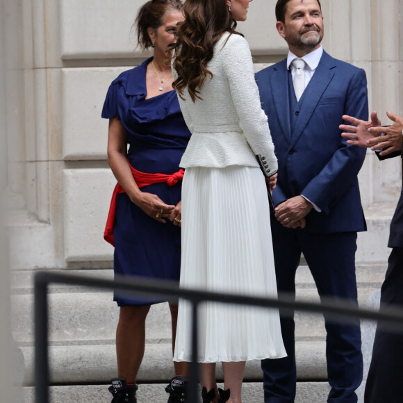 Catherine (Kate) Middleton, princesse de Galles, arrive à la réouverture de la National Portrait Gallery à Londres, Royaume-Uni, le 20 juin 2023. 
