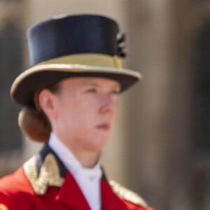 Le prince William, prince de Galles, et Catherine (Kate) Middleton, princesse de Galles, lors du service annuel de l'ordre de la jarretière à la chapelle St George du château de Windsor, le 19 juin 2023. 