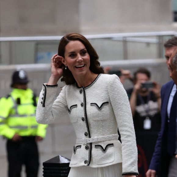 Catherine (Kate) Middleton, princesse de Galles, arrive à la réouverture de la National Portrait Gallery à Londres, Royaume-Uni, le 20 juin 2023. 