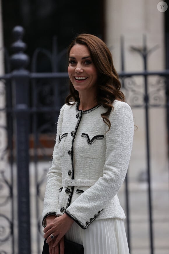 Catherine (Kate) Middleton, princesse de Galles, arrive à la réouverture de la National Portrait Gallery à Londres, Royaume-Uni, le 20 juin 2023. 