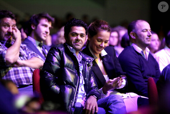 Jamel Debbouze et sa femme Mélissa Theuriau lors de la cérémonie de clôture et palmarès du 19ème Festival International du film de Comédie de l'Alpe d'Huez, le 16 janvier 2016. Le film "La vache" remporte trois récompenses, le Grand Prix, e Prix du Public et le Prix d'Interprétation Michel Galabru (reçu par Fatsah Bouyahmed). © Dominique Jacovides/Bestimage