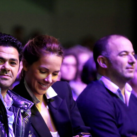 Jamel Debbouze et sa femme Mélissa Theuriau lors de la cérémonie de clôture et palmarès du 19ème Festival International du film de Comédie de l'Alpe d'Huez, le 16 janvier 2016. Le film "La vache" remporte trois récompenses, le Grand Prix, e Prix du Public et le Prix d'Interprétation Michel Galabru (reçu par Fatsah Bouyahmed). © Dominique Jacovides/Bestimage