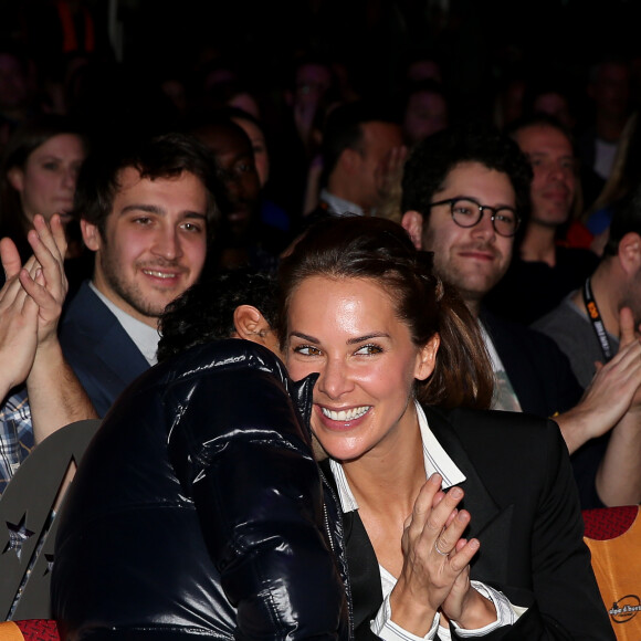 Jamel Debbouze et sa femme Mélissa Theuriau lors de la cérémonie de clôture et palmarès du 19ème Festival International du film de Comédie de l'Alpe d'Huez, le 16 janvier 2016. Le film "La vache" remporte trois récompenses, le Grand Prix, e Prix du Public et le Prix d'Interprétation Michel Galabru (reçu par Fatsah Bouyahmed). © Dominique Jacovides/Bestimage