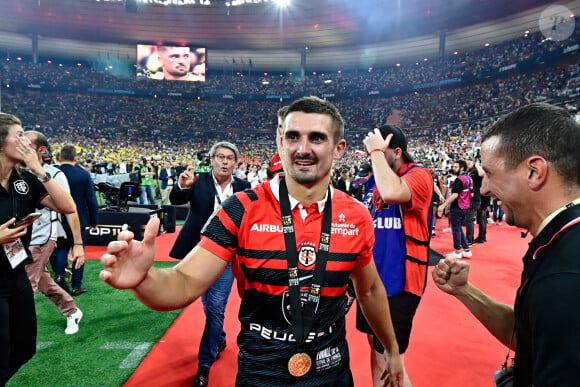 Avec son club de Toulouse, il a remporté la finale du Top 14
Thomas Ramos lors de la finale de rugby Top 14 opposant le Stade Toulousain Rugby (Toulouse) au Stade Rochelais (La Rochelle) au Stade de France à Saint-Denis, Seine Saint-Denis, le 17 juin 2023. Toulouse a gagné 29-26. © Federico Pestellini/Panoramic/Bestimage