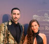 Adil Rami et sa compagne Léna Guillou - 9ème gala étoilé Patrick Mouratoglou (coach légendaire de S. Williams) au profit de la Fondation Champ'seed à la Mouratoglou Academy afin de soutenir les jeunes espoirs du tennis mondial à Biot le 18 juin 2023. Un dîner était organisé autour de l'iconique piscine en forme de raquette, suivi d'une vente aux enchères avec des lots prestigieux dont une heure d'entrainement en compagnie de M. Tyson.