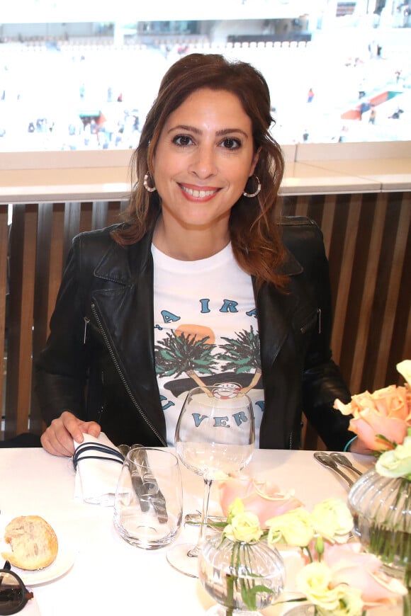 Léa Salamé au déjeuner de la finale Messieurs de France Télévision (jour 15) sur la terrasse de France Télévision lors des Internationaux de France de Tennis de Roland Garros 2022 à Paris, France, le 5 Juin 2022. © Bertrand Rindoff/Bestimage 