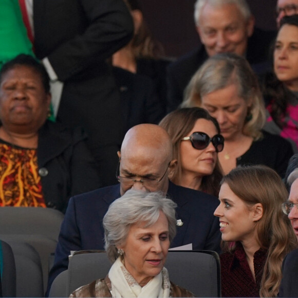 Sarah Ferguson, duchesse d'York et la princesse Beatrice d'York au concert du couronnement du roi et de la reine dans l'enceinte du château de Windsor, Royaume Uni, le 7 mai 2023. 