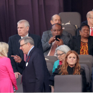 Le prince Andrew, duc d'York et Sarah Ferguson, duchesse d'York au concert du couronnement du roi et de la reine dans l'enceinte du château de Windsor, Royaume Uni, le 7 mai 2023. 