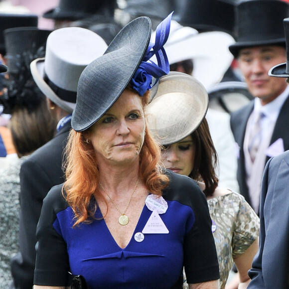 Sarah Ferguson et le prince Andrew, duc d'York - La famille royale arrive aux courses du Royal Ascot 2015 le 19 juin 2015. 