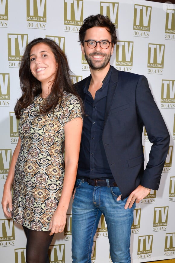 Exclusif - Thomas Isle et sa femme Carole Tolila - Soirée d'anniversaire des 30 ans de TV Magazine au Pavillon des Champs-Elysées à Paris le 17 octobre 2017. © Coadic Guirec/Bestimage