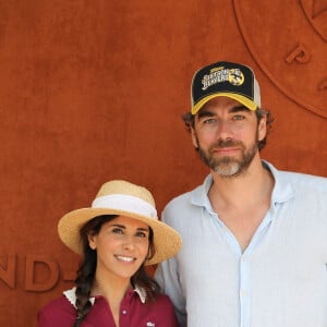 Reem Kherici et son mari Gilles Lemaire au village des Internationaux de France de Roland Garros à Paris le 9 juin 2021. © Dominique Jacovides / Bestimage