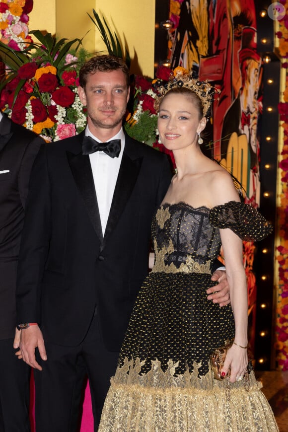 Pierre Casiraghi et Beatrice Borromeo - Arrivée de la famille princière au Bal de la Rose 2023 sur le thème "Bollywood" à la salle des étoiles à Monaco le 25 mars 2023. © Olivier Huitel / Pool / Bestimage 