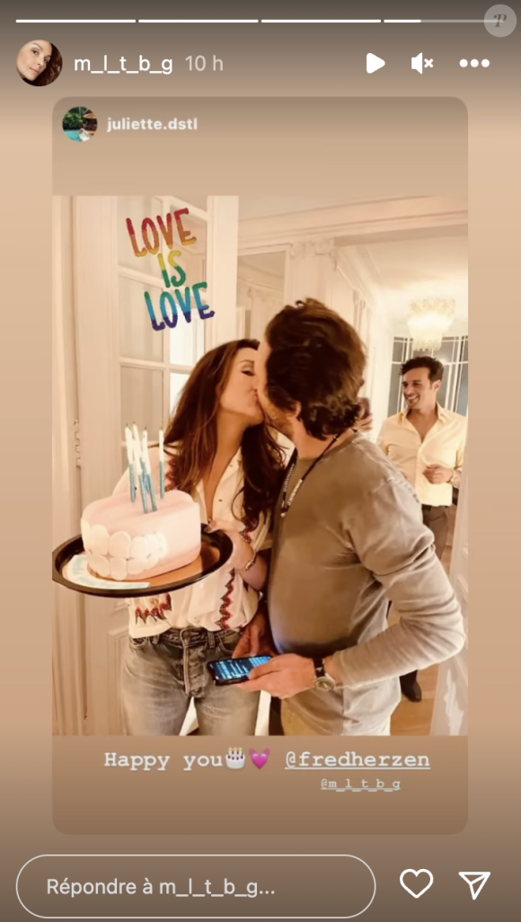 Isabelle Ithurburu et son compagnon Maxim Nucci fêtent l'anniversaire d'un ami. Instagram