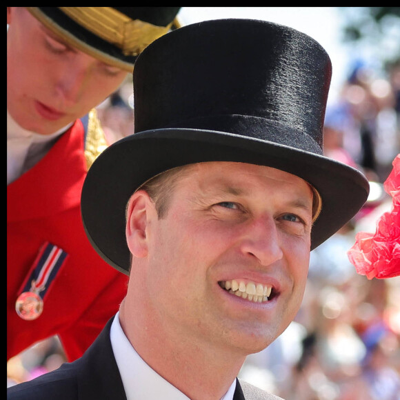 Le prince William, prince de Galles, et Catherine (Kate) Middleton, princesse de Galles - La famille royale britannique au meeting hippique Royal Ascot à Ascot, le 23 juin 2023. 