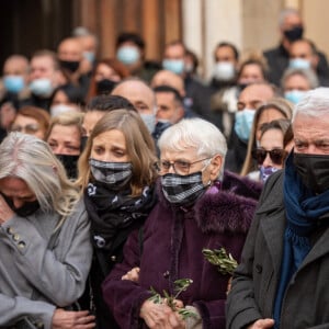 Jean-Marie Dominici ( père de Christophe) - Sorties - Obsèques du rugbyman Christophe Dominici en l'église Saint-Louis de Hyères le 4 décembre 2020 © Patrick Carpentier / Bestimage