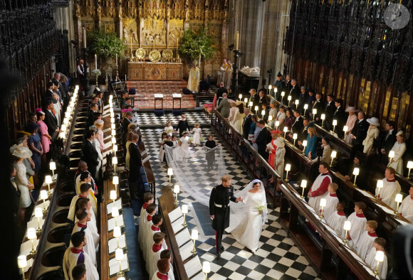 Le prince Harry et Meghan Markle, duchesse de Sussex - Cérémonie de mariage du prince Harry et de Meghan Markle en la chapelle Saint-George au château de Windsor, Royaume Uni, le 19 mai 2018. 