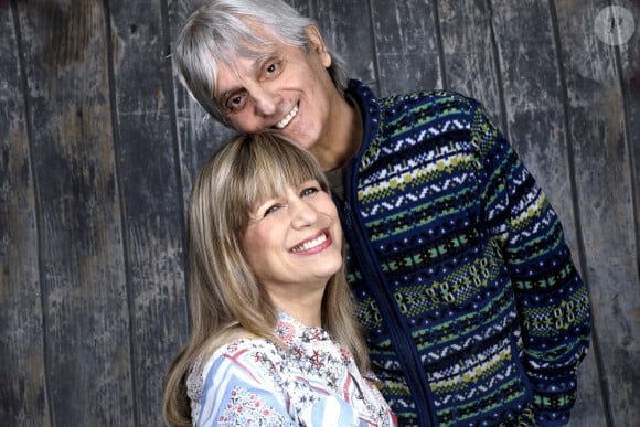 Exclusif - Rendez-vous avec la chanteuse Stone ( Annie Gautrat) et son mari Mario d'Alba lors de l'enregistrement de l'émission "L'instant de Luxe" à Paris le 11 mars 2022. © Cédric Perrin/Bestimage