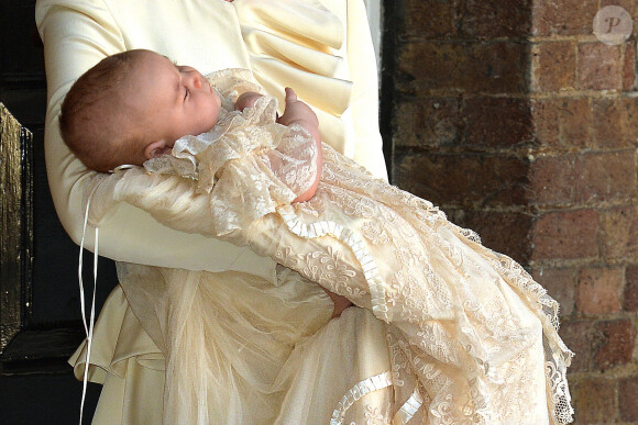 Kate Catherine Middleton, duchesse de Cambridge, lors du bapteme de son fils, le prince George, en la chapelle royale du palais St James a Londres. Le 23 octobre 2013 