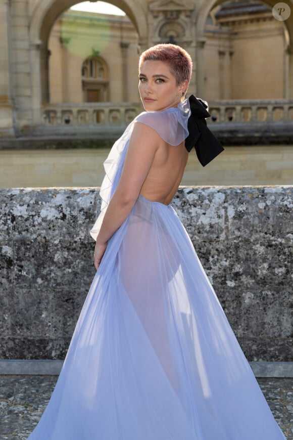 Florence Pugh - Défilé de mode automne-hiver 2024 Haute-Couture "Valentino" au château de Chantilly, lors de la fashion week de Paris. Le 5 juillet 2023. © Olivier Borde / Bestimage