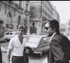 Tous les deux se connaissent depuis 1958.
Jean-Marie Périer et Alain Delon à Paris en 1970. 