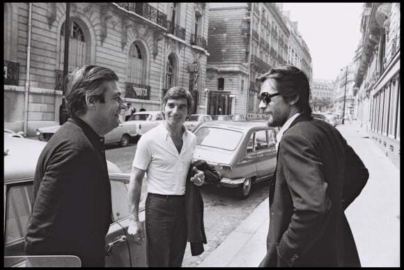 Tous les deux se connaissent depuis 1958.
Jean-Marie Périer et Alain Delon à Paris en 1970. 