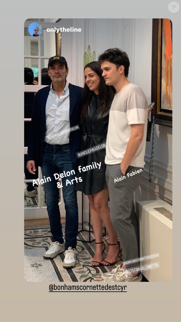 Anoushka, Anthony et Alain Fabien Delon sur Instagram.