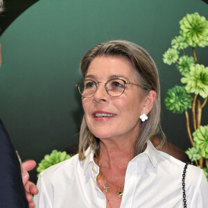 Caroline était très souriante lors de l'événement
Exclusif - Le prince Albert II de Monaco et sa soeur la princesse Caroline de Hanovre ont visité la 7ème édition d'artmonte-carlo au Grimaldi Forum à Monaco, le 7 jullet 2023.