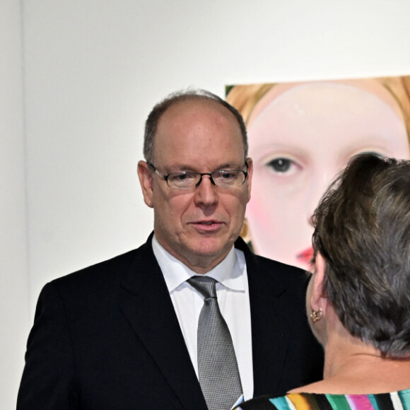 Exclusif -  Le prince Albert II de Monaco et sa soeur la princesse Caroline de Hanovre ont visité la 7ème édition d'artmonte-carlo au Grimaldi Forum à Monaco, le 7 jullet 2023.