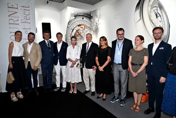 Exclusif -Le prince Albert II de Monaco et sa soeur la princesse Caroline de Hanovre ont visité la 7ème édition d'artmonte-carlo au Grimaldi Forum à Monaco, le 7 jullet 2023.