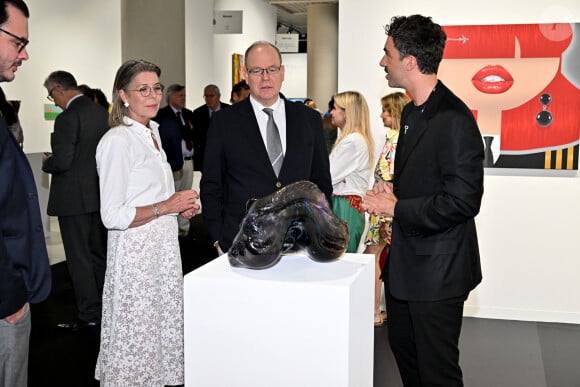 Ils ont pu discuter avec les artistes
Exclusif - Le prince Albert II de Monaco et sa soeur la princesse Caroline de Hanovre ont visité la 7ème édition d'artmonte-carlo au Grimaldi Forum à Monaco, le 7 jullet 2023.