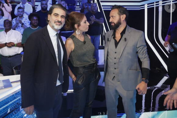 Exclusif - Maître Stéphane Hasbanian, Léa Salamé, Cyril Hanouna sur le plateau de l'émission "Touche Pas à Mon Poste (TPMP)" - diffusée en direct sur C8 le 22 septembre © Jack Tribeca / Bestimage 