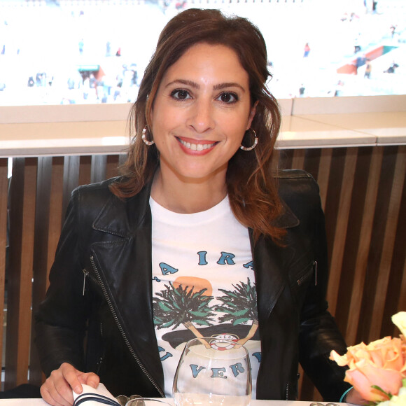 Léa Salamé au déjeuner de la finale Messieurs de France Télévision sur la terrasse de France Télévision lors des Internationaux de France de Tennis de Roland Garros 2022 à Paris, France, le 5 Juin 2022. © Bertrand Rindoff/Bestimage 