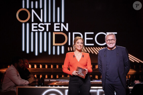 Exclusif - Léa Salamé, Laurent Ruquier - Sur le plateau de l'émission On Est En Direct - Paris le 09/04/2022 - © Jack Tribeca / Bestimage 