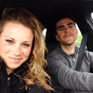 Marion Rousse et Tony Gallopin, photo publiée sur le compte Twitter de Marion Rousse le 25 mars 2014