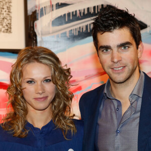 Les invités ont d'ailleurs formé une haie d'honneur composée de roues de vélo.

Exclusif - Tony Gallopin et sa femme Marion Rousse - Kettler Challenge au profit de l'association "L'étoile de Martin" à l'hôtel Molitor à Paris.