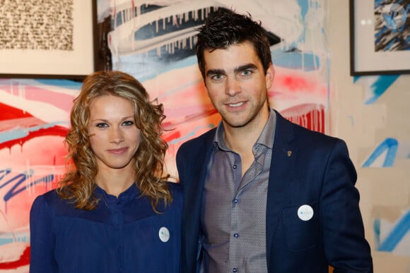 Les invités ont d'ailleurs formé une haie d'honneur composée de roues de vélo.

Exclusif - Tony Gallopin et sa femme Marion Rousse - Kettler Challenge au profit de l'association "L'étoile de Martin" à l'hôtel Molitor à Paris.