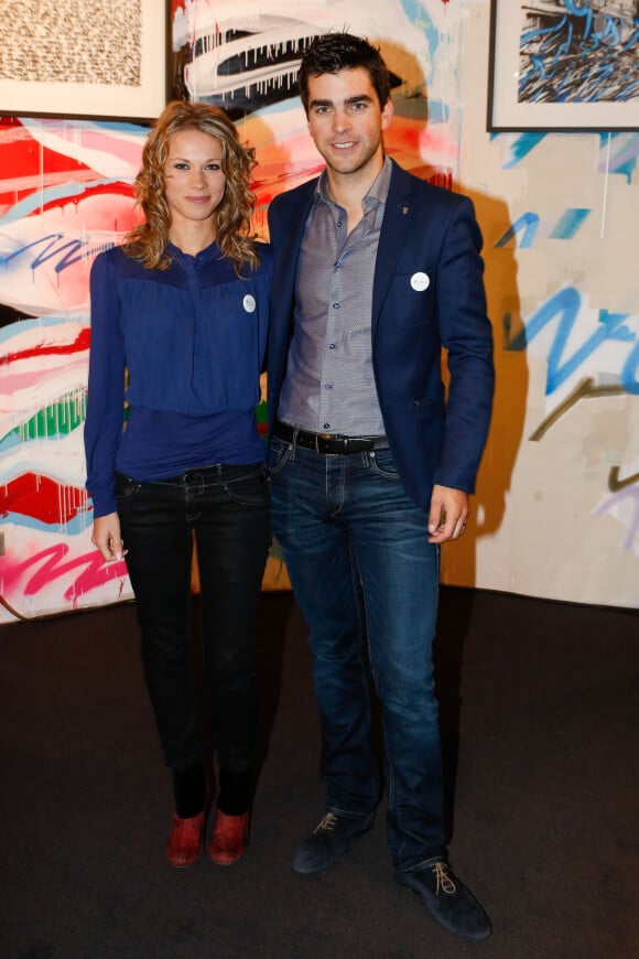 Exclusif - Tony Gallopin et sa femme Marion Rousse - Kettler Challenge au profit de l'association "L'étoile de Martin" à l'hôtel Molitor à Paris, le 1er décembre 2014.
