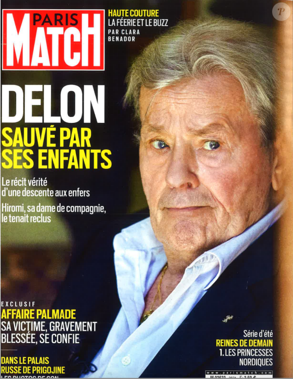 Retrouvez toutes les informations sur Alain Delon dans le magazine "Paris Match" du jeudi 13 juillet 2023.