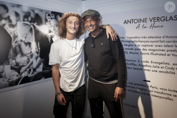 Le photographe a capturé la beauté de comédiennes, de top models.
Exclusif - Joalukas Noah et son père Yannick Noah - Vernissage de l'exposition éphémère d'Antoine Verglas à la Galerie La Hune. Paris, le 4 juillet 2023. © Jack Tribeca/Bestimage