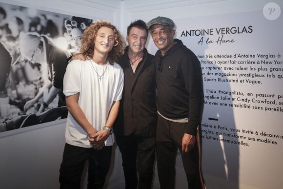 Exclusif - Joalukas Noah, Antoine Verglas, Yannick Noah - Vernissage de l'exposition éphémère d'Antoine Verglas à la Galerie La Hune. Paris, le 4 juillet 2023. © Jack Tribeca/Bestimage